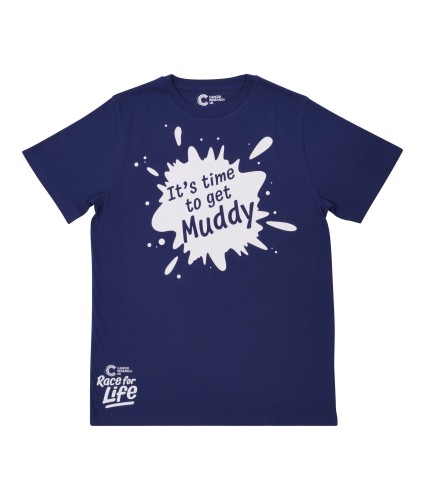 Pretty Muddy Men's Blue T-Shirt