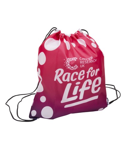 Race for Life Pink Ombre Drawstring Bag