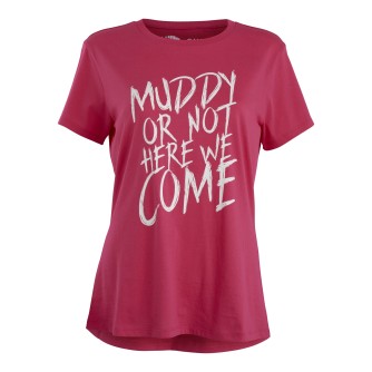 Pretty Muddy Muddy or Not Slogan Fitted T-shirt
