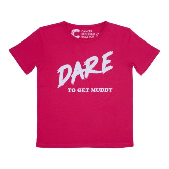 Pretty Muddy Dare To Get Muddy Slogan Kids T-Shirt