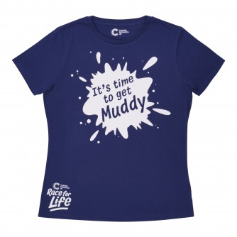 Pretty Muddy Ladies Blue Fitted T-Shirt