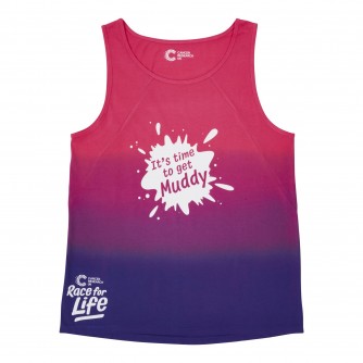 Pretty Muddy Ladies Pink Ombre Loose Fit Vest